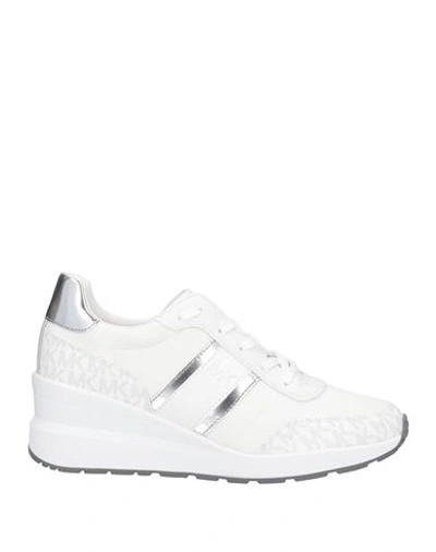 Shop Michael Michael Kors Woman Sneakers White Size 7 Textile Fibers