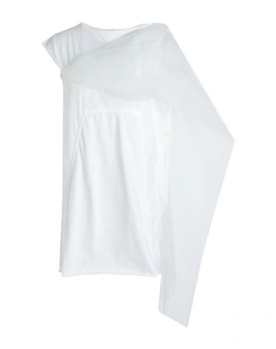Shop Rick Owens Woman Top White Size 10 Cotton