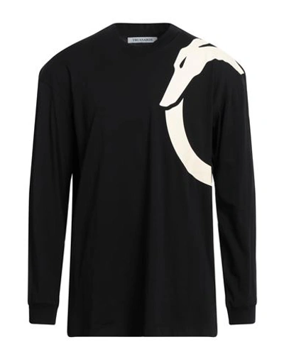 Shop Trussardi Man T-shirt Black Size Xl Cotton