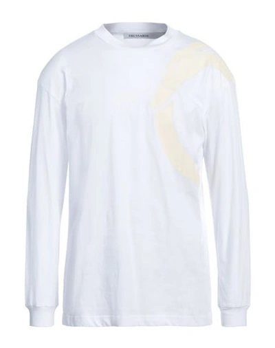 Shop Trussardi Man T-shirt White Size 3xl Cotton