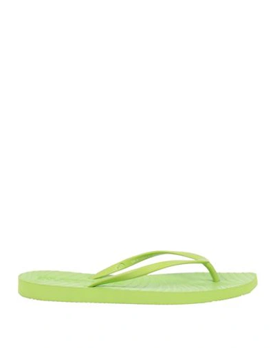 Sleepers Woman Thong Sandal Acid Green Size 10 Rubber In Green