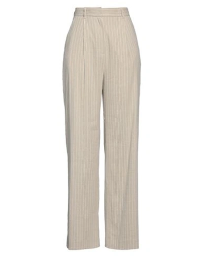 Shop Karl Lagerfeld Woman Pants Beige Size 6 Linen, Polyamide, Organic Cotton
