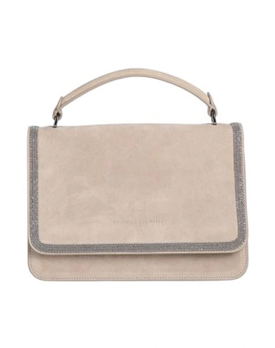 Shop Brunello Cucinelli Woman Handbag Sand Size - Leather, Brass In Beige