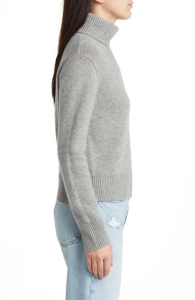 Frame Cashmere Turtleneck Sweater Heather Grey In Heather Grey