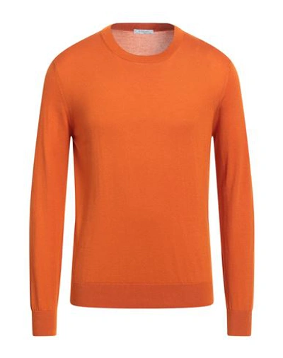 Shop Boglioli Man Sweater Orange Size M Cotton, Cashmere, Silk