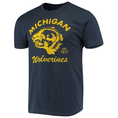 Shop Homefield Heathered Navy Michigan Wolverines Vintage Est. 1817 T-shirt In Heather Navy
