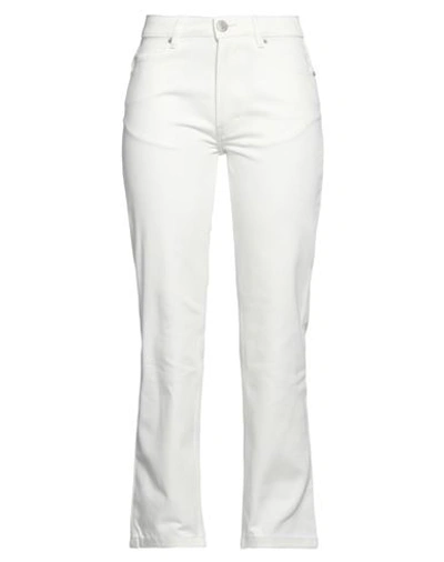 Shop Ami Alexandre Mattiussi Woman Jeans White Size 29 Cotton