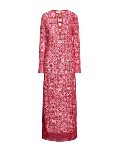 Shop Etro Woman Maxi Dress Red Size 4 Viscose