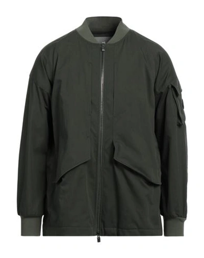 Shop Lardini By Yosuke Aizawa Man Jacket Military Green Size L Cotton, Nylon