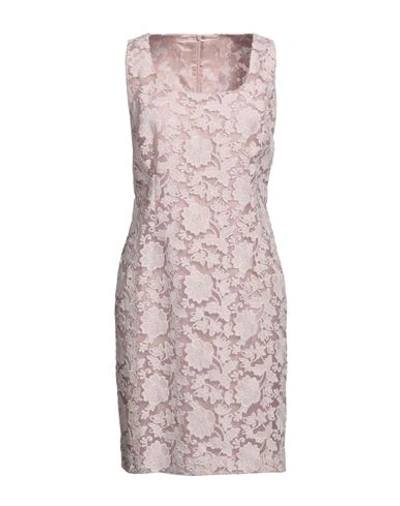 Shop Mantovani Woman Mini Dress Pastel Pink Size 8 Cotton, Polyester