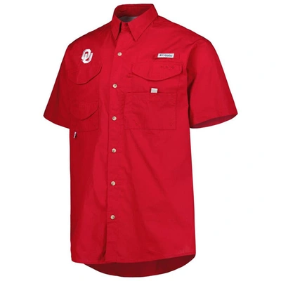 Shop Columbia Crimson Oklahoma Sooners Bonehead Button-up Shirt