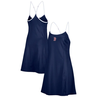 Shop Lusso Navy Boston Red Sox Nakita Strappy Scoop Neck Dress