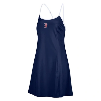 Shop Lusso Navy Boston Red Sox Nakita Strappy Scoop Neck Dress