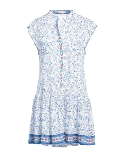 Shop Poupette St Barth Woman Mini Dress Blue Size L Viscose