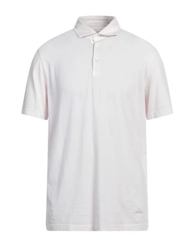 Shop Fedeli Man Polo Shirt Light Pink Size 42 Cotton