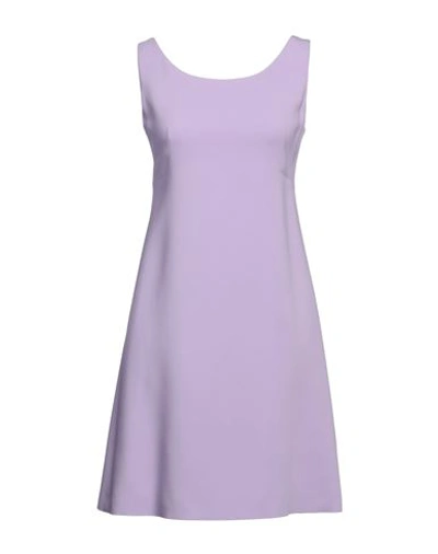 Shop Moschino Woman Mini Dress Lilac Size 8 Viscose, Elastane In Purple