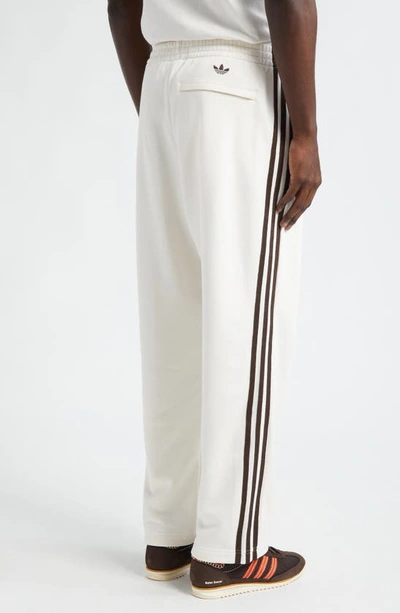 Shop Y-3 X Wales Bonner 3-stripes Cotton & Recycled Polyester Track Pants In Chalk White