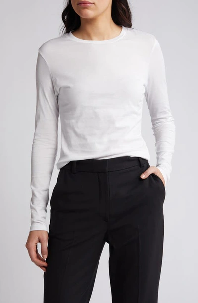 Shop Theory Tiny Organic Pima Cotton Long Sleeve T-shirt In White