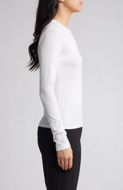 Shop Theory Tiny Organic Pima Cotton Long Sleeve T-shirt In White