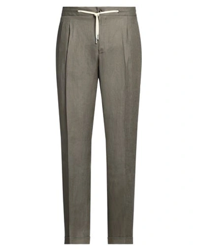 Shop Barba Napoli Man Pants Grey Size 44 Linen