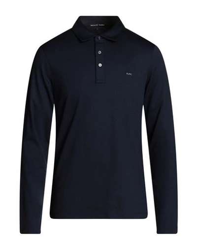Shop Michael Kors Mens Man Polo Shirt Midnight Blue Size 3xl Cotton