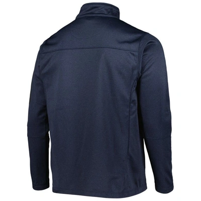 Shop Dunbrooke Heather Navy Chicago Bears Freestyle Coated Tech Fleece Full-zip Jacket