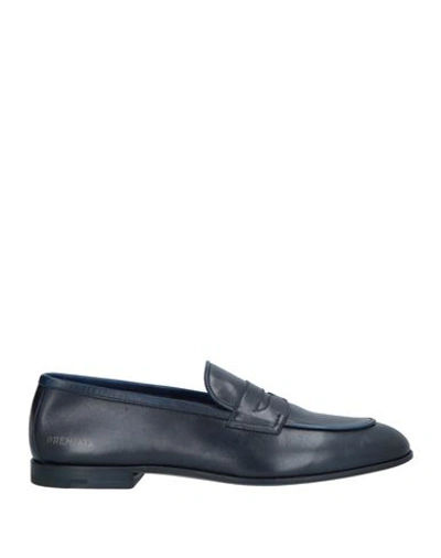 Shop Premiata Man Loafers Navy Blue Size 11 Leather
