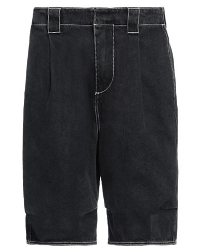 Shop Sunnei Man Denim Shorts Black Size S Cotton
