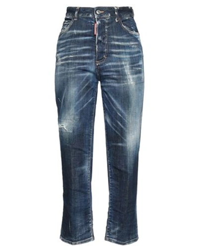Shop Dsquared2 Woman Jeans Blue Size 0 Cotton, Elastane