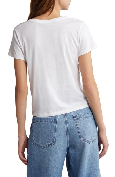 Frame Short Sleeve Baby Tee Light Chambray In White