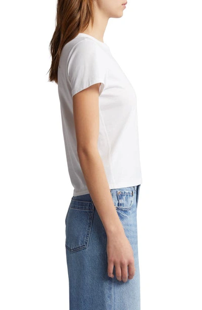 Frame Short Sleeve Baby Tee Light Chambray In White