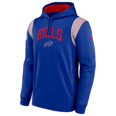 Shop Nike Royal Buffalo Bills Sideline Athletic Stack Performance Pullover Hoodie
