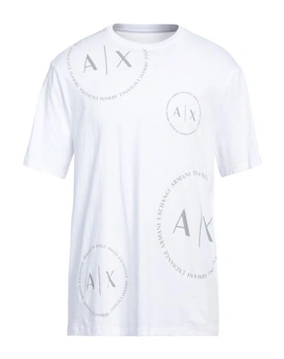 Armani Exchange Man T-shirt White Size Xl Cotton In White