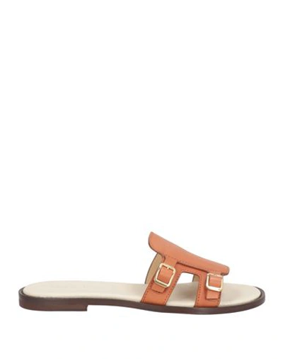 Doucal's Woman Sandals Tan Size 6 Leather In Brown