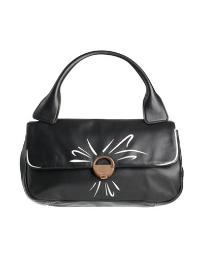 Shop Emporio Armani Woman Handbag Black Size - Leather