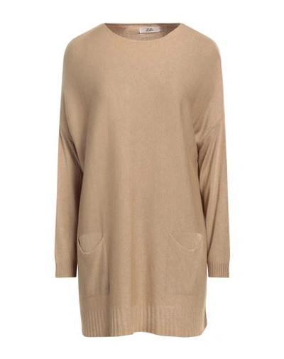 Shop Lola Woman Sweater Camel Size S Modal, Acrylic In Beige