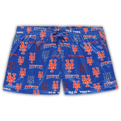 Concepts Sport Women's  White, Royal New York Mets Plus Size Tank Top And Shorts Sleep Set In White