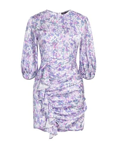 Shop Maje Woman Mini Dress Lilac Size 10 Polyester In Purple