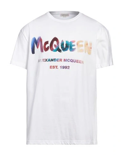 Shop Alexander Mcqueen Man T-shirt White Size Xl Cotton