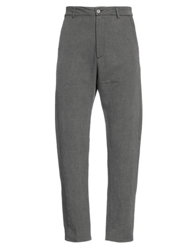 Shop Daub Man Pants Lead Size 38 Cotton, Linen In Grey