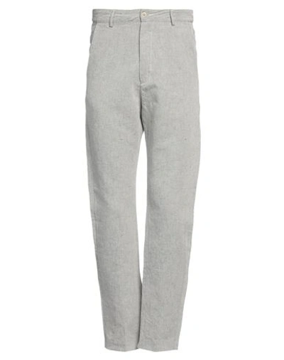 Shop Daub Man Pants Grey Size 38 Cotton, Linen