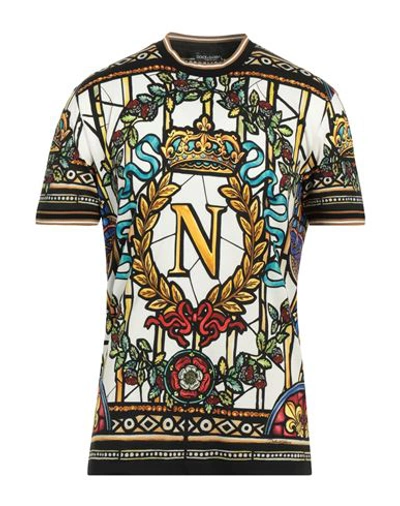 Shop Dolce & Gabbana Man T-shirt White Size 46 Cotton, Elastane