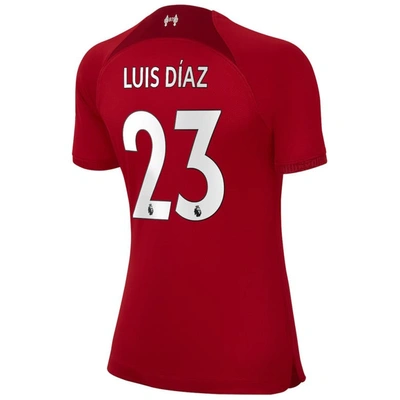 Shop Nike Luis Diaz Red Liverpool 2022/23 Home Breathe Stadium Replica Player Jersey