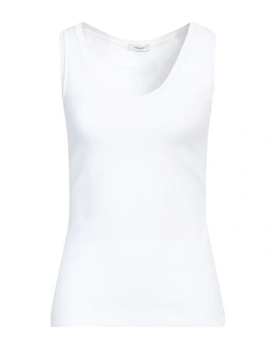 Shop Ferragamo Woman Tank Top White Size L Viscose, Polyester, Polyamide, Elastane