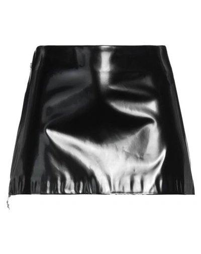 Shop Acne Studios Woman Mini Skirt Black Size 6 Polyurethane, Polyester
