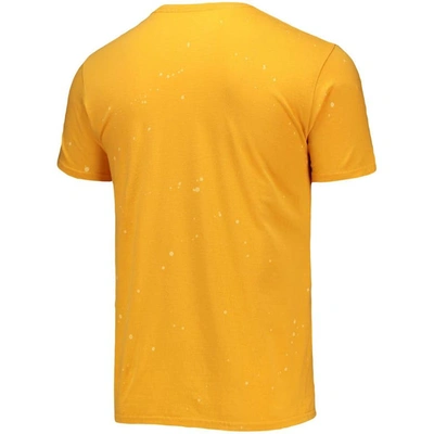 Shop Retro Brand Original  Gold Southern University At New Orleans Knights Bleach Splatter T-shirt