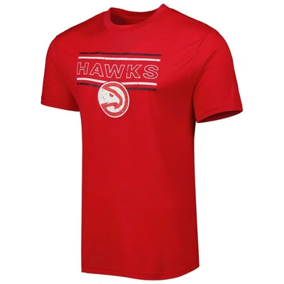 Shop Concepts Sport Red/black Atlanta Hawks Badge T-shirt & Pajama Pants Sleep Set