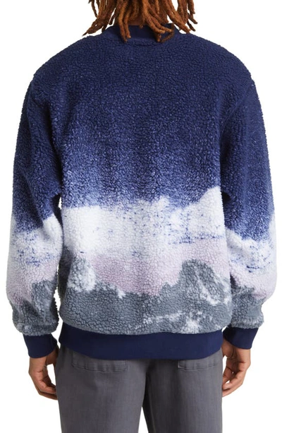 Shop Vans Overlook Fleece Sweatshirt In Dress Blues