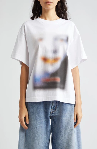 Shop Puppets And Puppets Out Of Focus Silence Cotton Graphic T-shirt In White