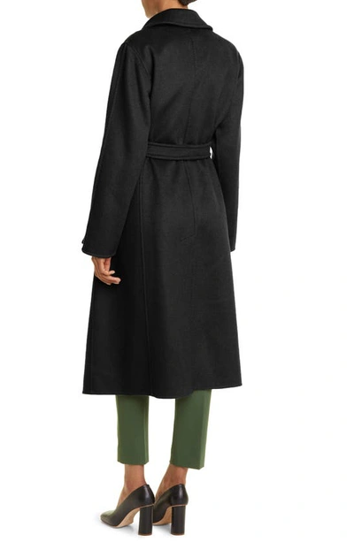 Shop Max Mara Manuela Cashmere Wrap Coat In Dark Green